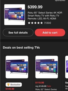 Roku 65" Select Series Smart TV - Black